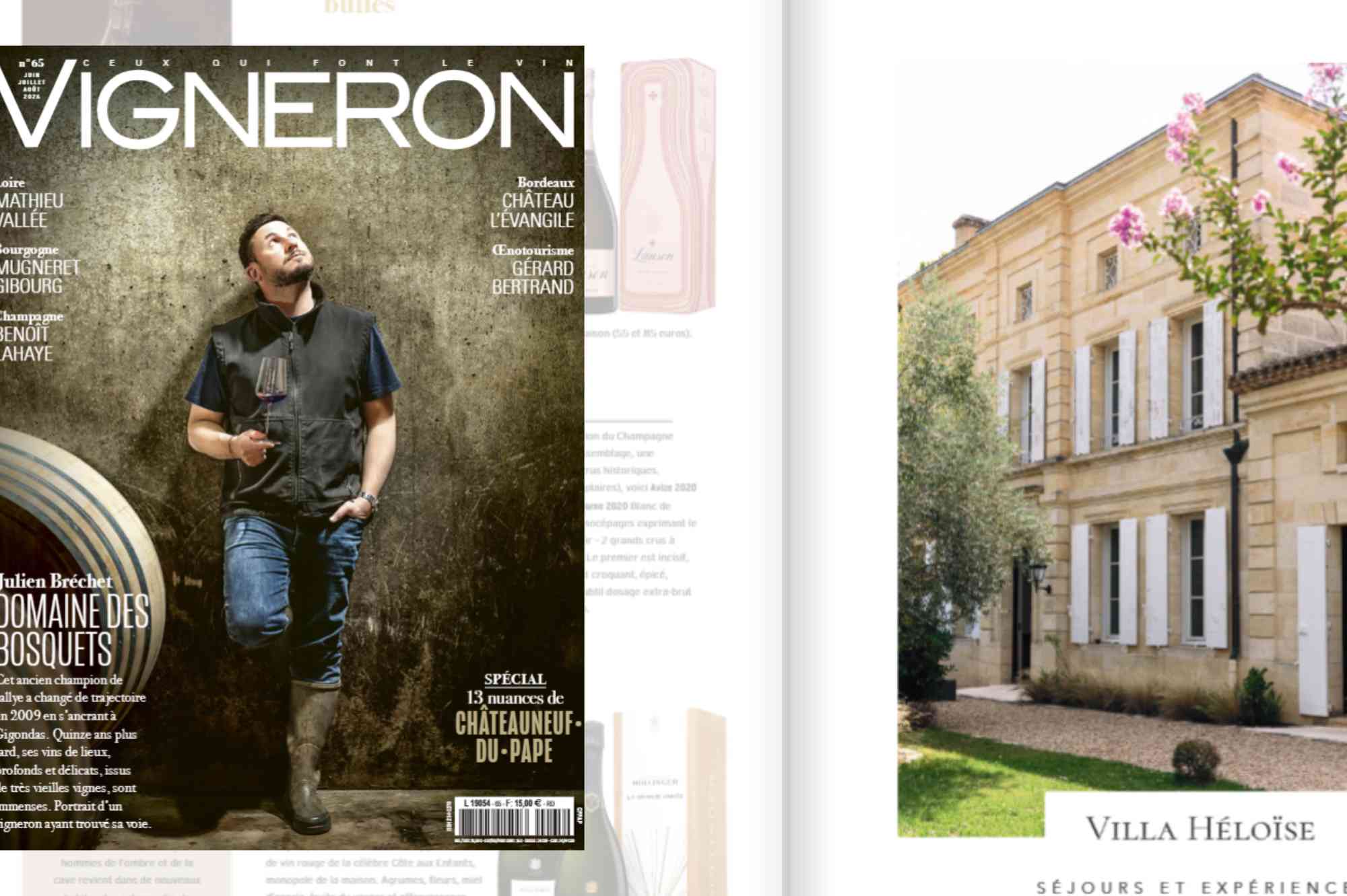 Villa Héloïse dans Vigneron Magazine